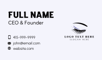 Eyelash Makeup Glam Business Card Design