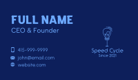 Blue Standing Light Bulb  Business Card Image Preview