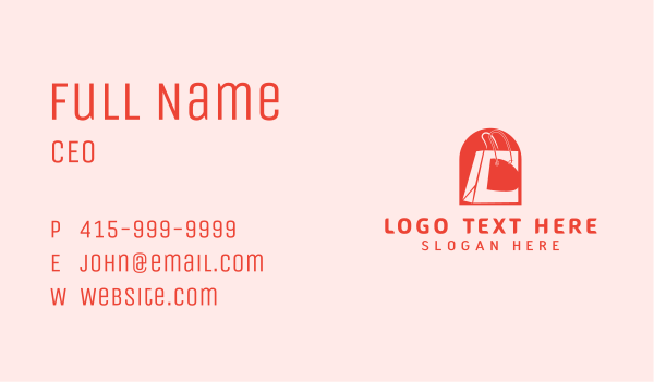 Shopping Bag Store Letter C Business Card Design Image Preview