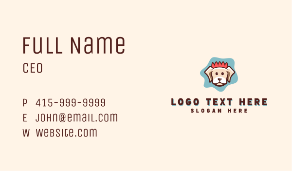 Happy Pet Dog Veterinary Business Card Design Image Preview