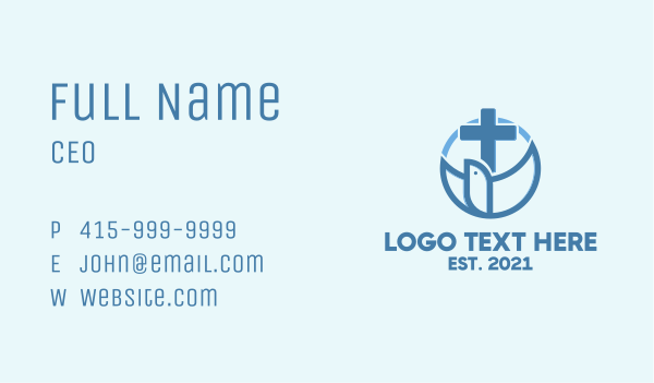 Holy Cross Emblem  Business Card Design