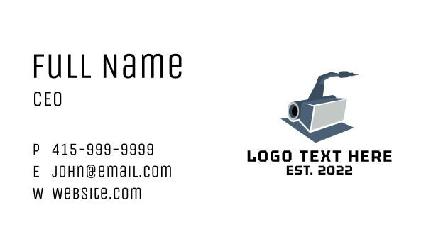 Computerized Factory Machine  Business Card Design Image Preview