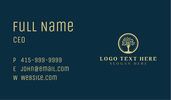 Natural Tree Plant Business Card Design Image Preview