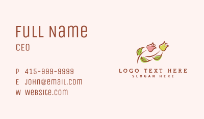 Dainty Tulip Flower Business Card Image Preview