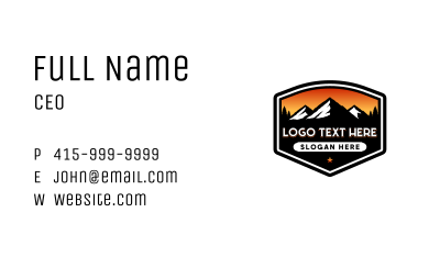 Mountain Outdoor Camping Business Card Image Preview