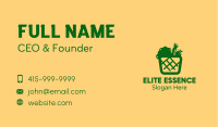 Green Vegetable Basket Business Card Image Preview