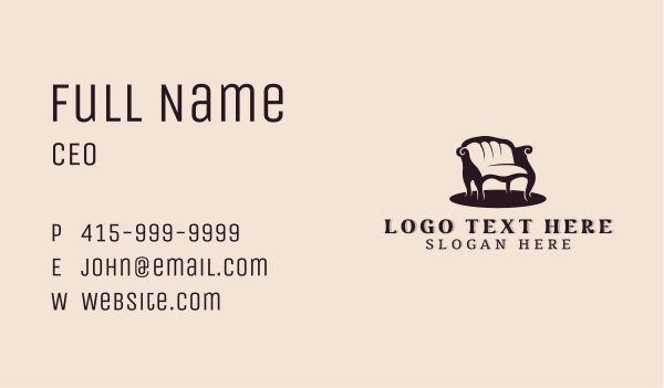 Interior Couch Furniture  Business Card Design Image Preview