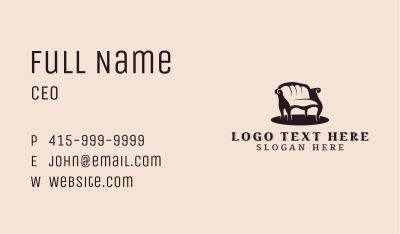 Interior Couch Furniture  Business Card Image Preview