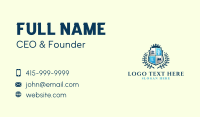 Wreath Shield Academy Business Card Preview