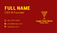 Golden Martini Outline  Business Card Image Preview