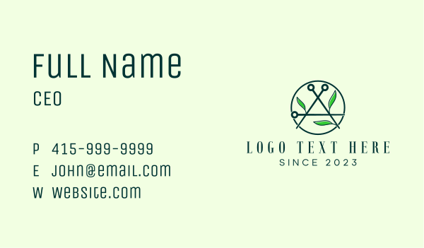 Acupuncture Needle Letter A  Business Card Design Image Preview