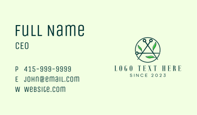 Acupuncture Needle Letter A  Business Card Image Preview