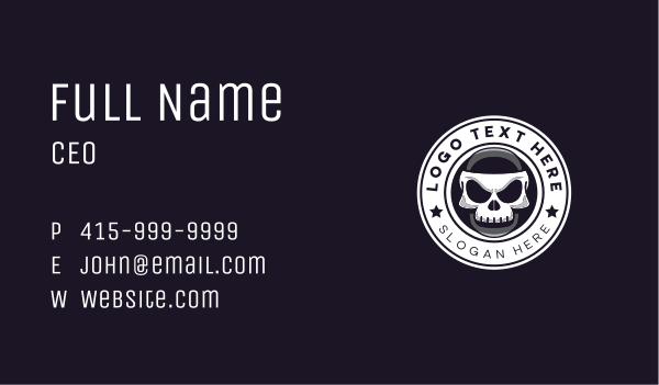 Skull Mask Gaming Business Card Design Image Preview