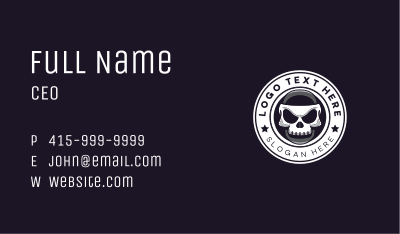 Skull Mask Gaming Business Card Image Preview