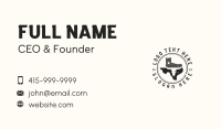 Bull Skull Texas Map Business Card Image Preview