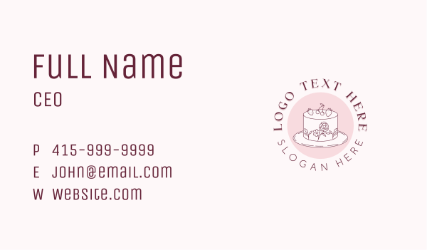 Sweet Baking Cake Business Card Design Image Preview