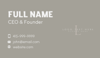 Luxury Business Lettermark Business Card Image Preview