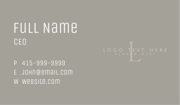 Luxury Business Lettermark Business Card Design Image Preview