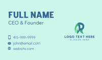 Leaf Letter R Business Card Design