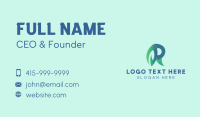 Leaf Letter R Business Card Image Preview