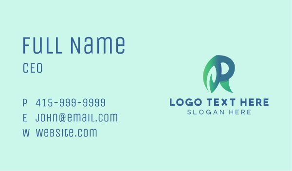 Leaf Letter R Business Card Design Image Preview