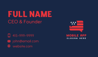 American Chat App Business Card Image Preview