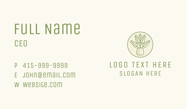 Rustic Plant Garden Business Card Design Image Preview