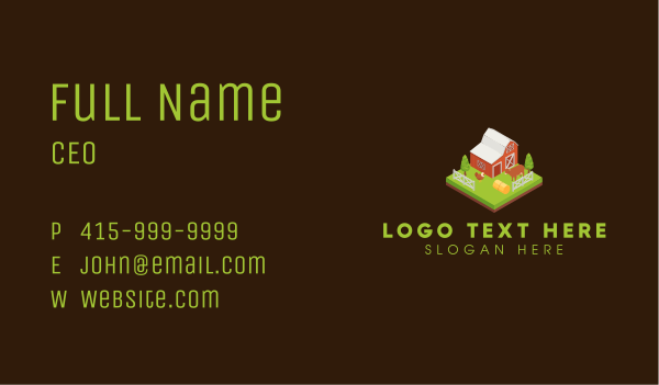 Barn House Farm Business Card Design Image Preview
