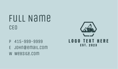 Rustic Outdoor Mountain  Business Card Image Preview