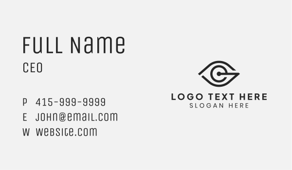 Optical Eye Letter G Business Card Design Image Preview