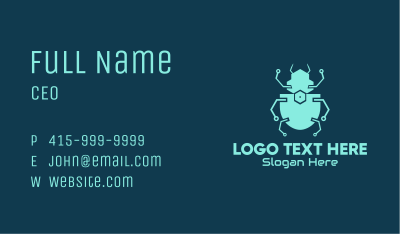 Electric Tech Beetle  Business Card Image Preview