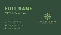 Shovel Leaf Pattern Business Card Preview