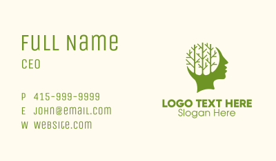Green Head Tree Business Card Image Preview