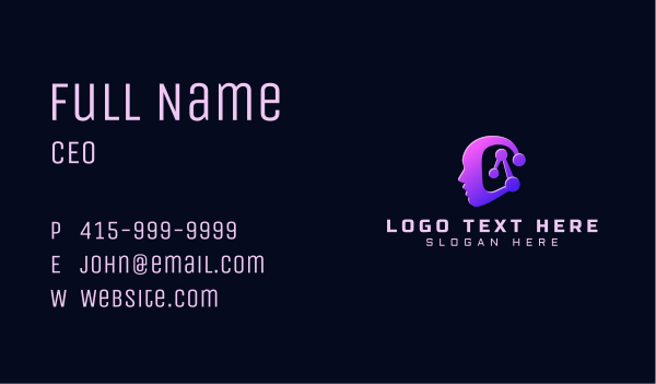 Artificial Intelligence Program  Business Card Design Image Preview