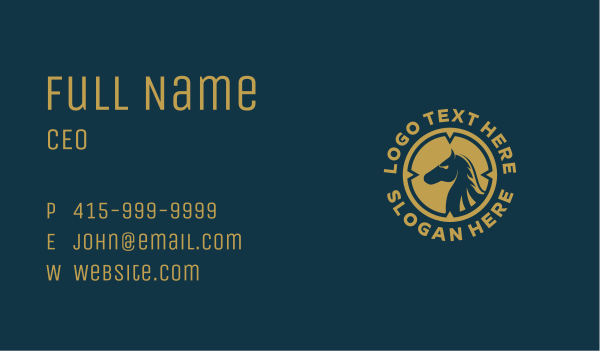 Horse Stallion Pony Business Card Design Image Preview