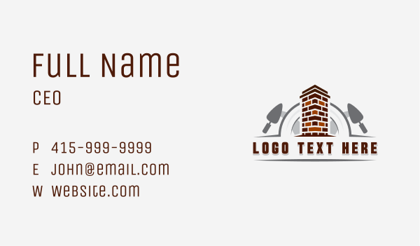 Brick Trowel Construction Mason Business Card Design Image Preview