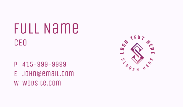 Modern Tech Letter S Business Card Design Image Preview