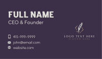 Novelist Feather Quill Business Card Image Preview