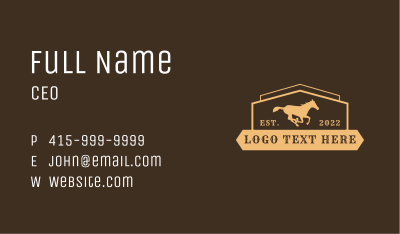 Western Wild Horse Business Card Image Preview