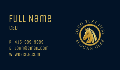 Elegant Horse Mane Business Card Image Preview