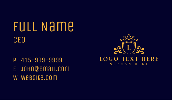 Luxury Royal Crown Business Card Design Image Preview