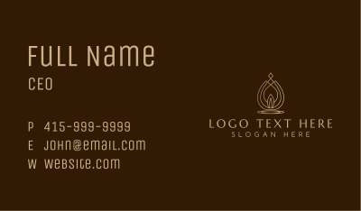 Flame Candle Light Business Card Image Preview