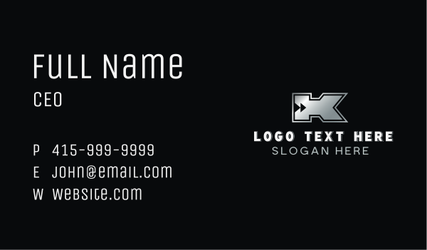 Aluminum Steel Metal Business Card Design Image Preview