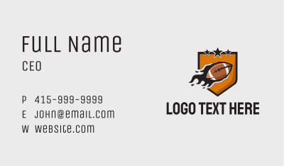 American Football Team  Business Card Image Preview