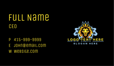 Lion Gaming Crown Vape Business Card Image Preview