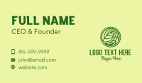 Organic Green Leaf Business Card Design