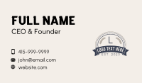 Vintage Oval Wheat Banner Business Card Preview