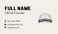 Vintage Oval Wheat Banner Business Card Image Preview