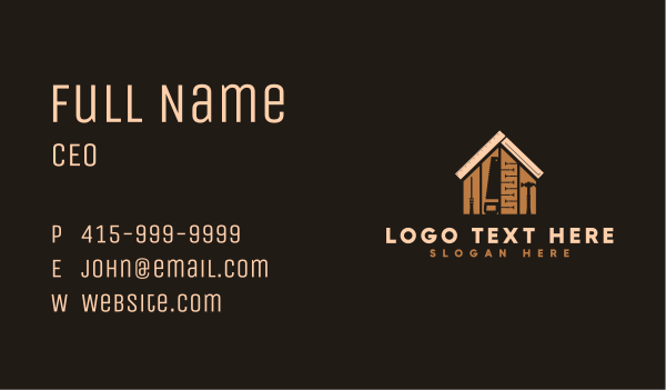 Handyman House Tools Business Card Design Image Preview