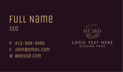 Flower Gemstone Boutique Business Card Image Preview